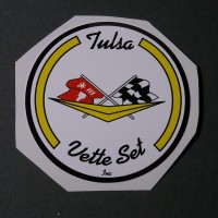 Tulsa Vette Set Logo Window Cling